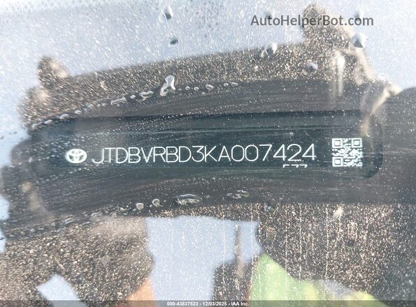 JTDBVRBD3KA007424 2019 TOYOTA MIRAI Black ძრავის განყოფილების ხედი