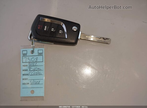 JTDEPMAE1N3029550 2022 TOYOTA LL Silver Vista del salpicadero