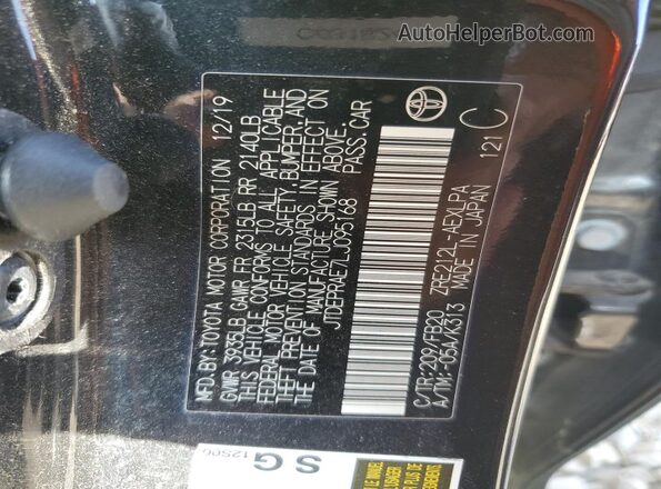 JTDEPRAE7LJ095168 2020 TOYOTA LL Black Widok naklejki z numerem VIN