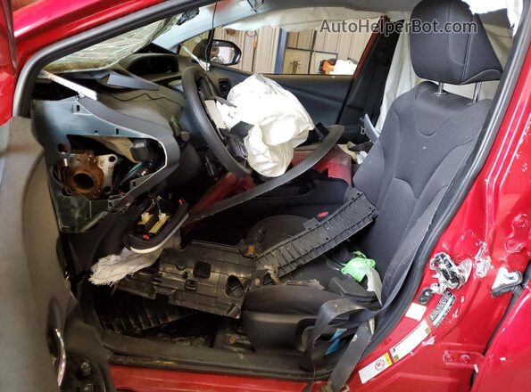 JTDKAMFU1M3138075 2021 TOYOTA PRIUS Красный Вид салона спереди