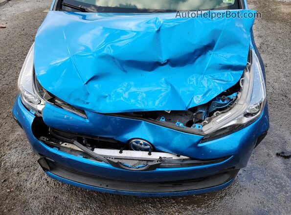 JTDKAMFU2M3142426 2021 TOYOTA PRIUS Blue უკანა სალონის ხედი