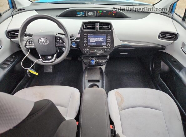 JTDKAMFU2M3142426 2021 TOYOTA PRIUS Blue წინა პანელის ხედი