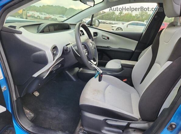 JTDKAMFU2M3142426 2021 TOYOTA PRIUS Blue წინა სალონის ხედი