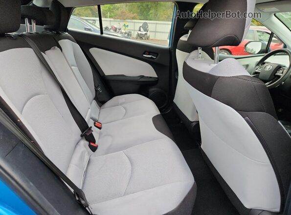 JTDKAMFU2M3142426 2021 TOYOTA PRIUS Blue უკანა სავარძლების ხედი
