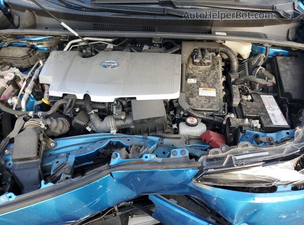 JTDKAMFU3N3164386 2022 TOYOTA PRIUS Blue ძრავის განყოფილების ხედი