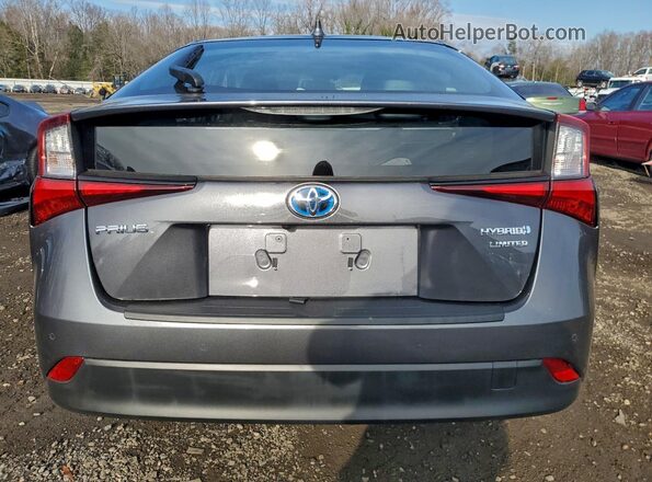 JTDKAMFU4M3134666 2021 TOYOTA PRIUS Gray უკანა ხედი