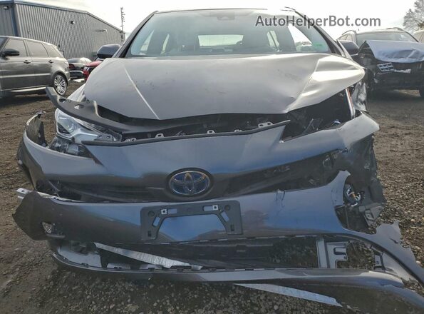 JTDKAMFU4M3134666 2021 TOYOTA PRIUS Gray წინა ხედი