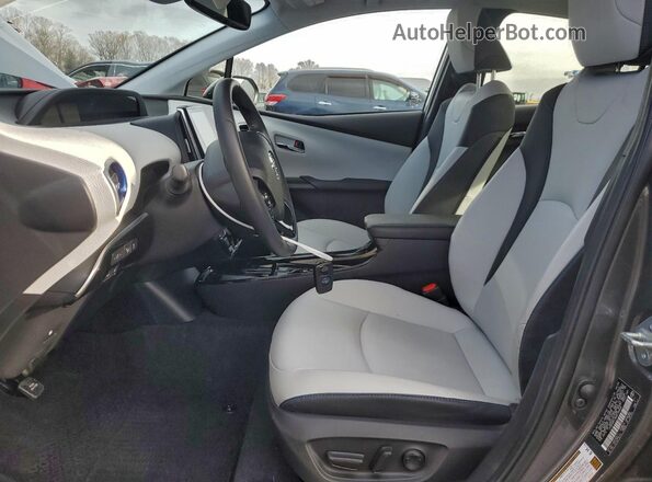 JTDKAMFU4M3134666 2021 TOYOTA PRIUS Gray წინა სალონის ხედი