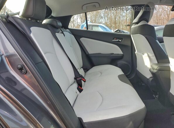 JTDKAMFU4M3134666 2021 TOYOTA PRIUS Gray უკანა სავარძლების ხედი