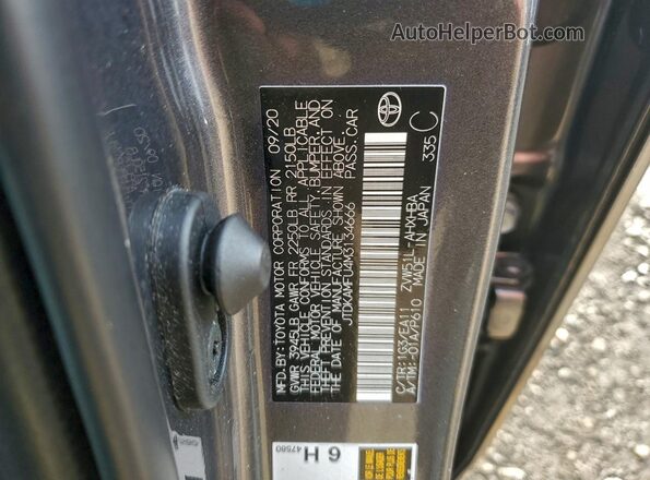 JTDKAMFU4M3134666 2021 TOYOTA PRIUS Gray ძრავის განყოფილების ხედი