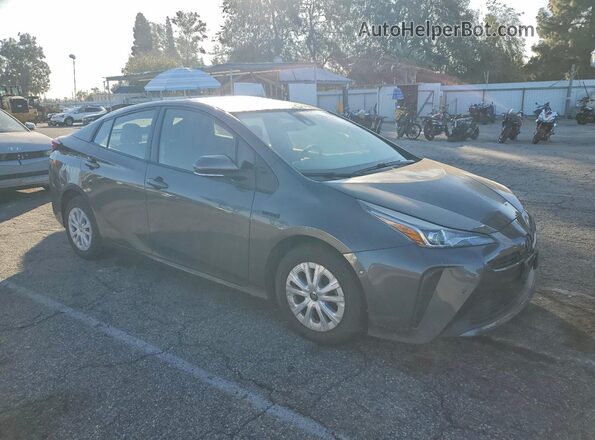 JTDKAMFU7M3150912 2021 TOYOTA PRIUS Gray Delantero derecho