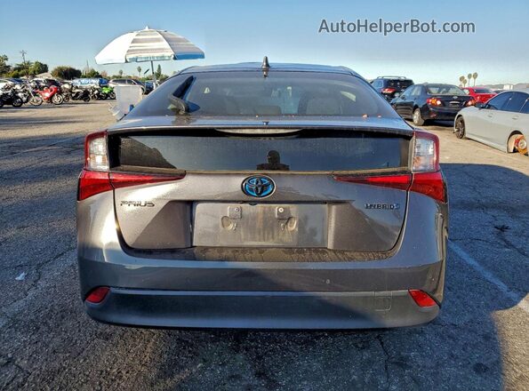 JTDKAMFU7M3150912 2021 TOYOTA PRIUS Gray Vista trasera
