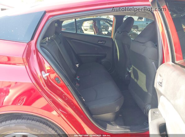 JTDKAMFU8M3131284 2021 TOYOTA PRIUS Красный Вид наклейки с VIN-кодом