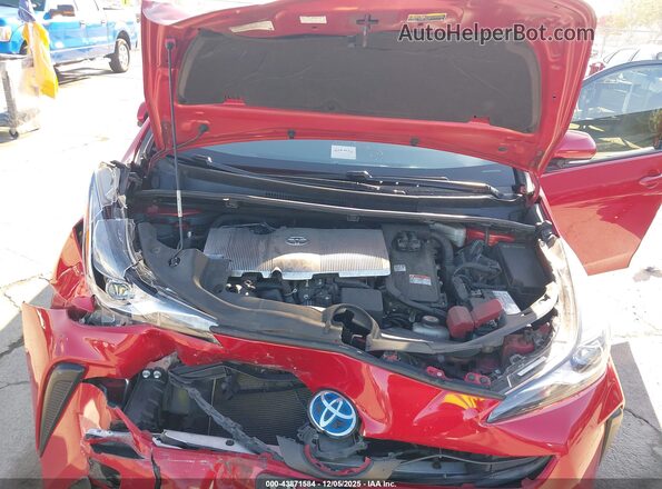 JTDKAMFU8M3131284 2021 TOYOTA PRIUS Красный Вид сзади