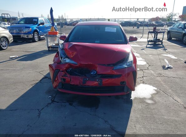 JTDKAMFU8M3131284 2021 TOYOTA PRIUS Красный Вид щитка приборов