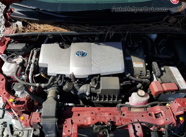JTDKAMFU9N3171102 2022 TOYOTA PRIUS Red Սալոնի հետևի տեսք