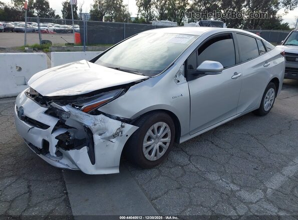 JTDKAMFUXM3143081 2021 TOYOTA PRIUS Silver წინა მარცხენა ხედი სამი მეოთხედიდან