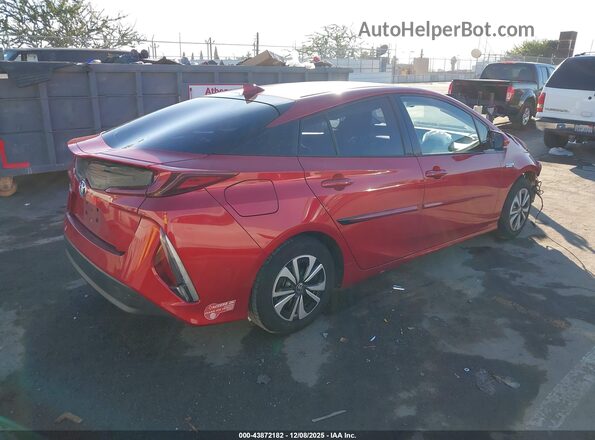 JTDKARFP5J3081740 2018 TOYOTA PRIUS PRIME Red 