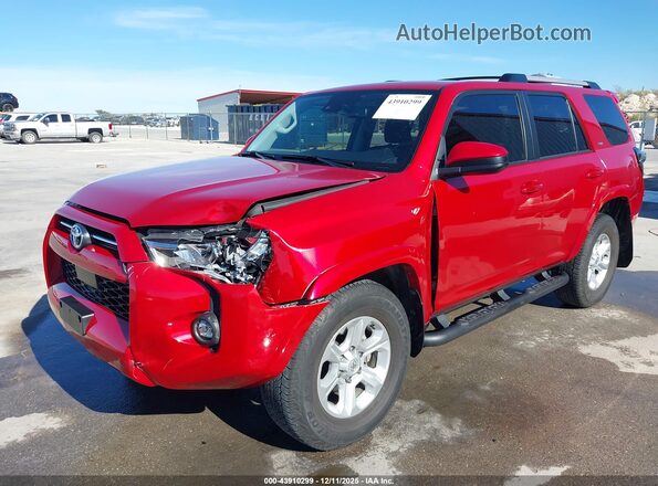 JTEEU5JR2N5264492 2022 TOYOTA 4RUNNER Red წინა მარცხენა ხედი სამი მეოთხედიდან