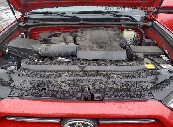 JTENU5JRXM5857189 2021 TOYOTA 4RUNNER Red Vista del compartimento del motor