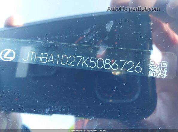 JTHBA1D27K5086726 2019 LEXUS IS 300 Black ძრავის განყოფილების ხედი