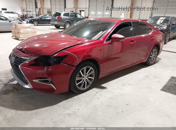 JTHBW1GG6G2113609 2016 LEXUS ES 300H Red წინა მარცხენა ხედი სამი მეოთხედიდან