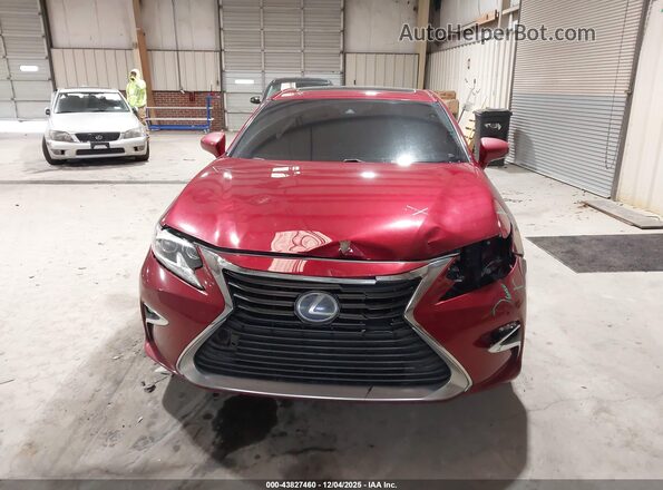JTHBW1GG6G2113609 2016 LEXUS ES 300H Red უკანა სალონის ხედი