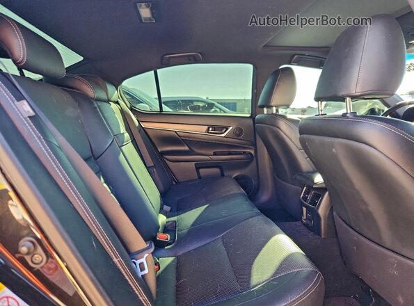 JTHBZ1BL2JA016416 2018 LEXUS GS Black Vista de los asientos traseros