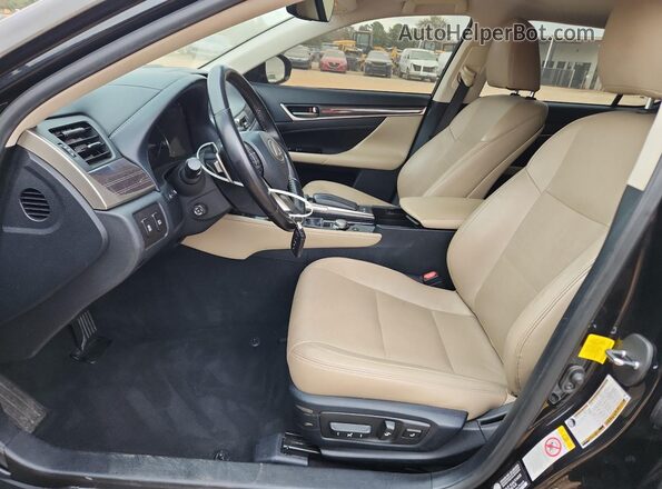 JTHBZ1BL6KA017036 2019 LEXUS GS Черный Вид салона спереди