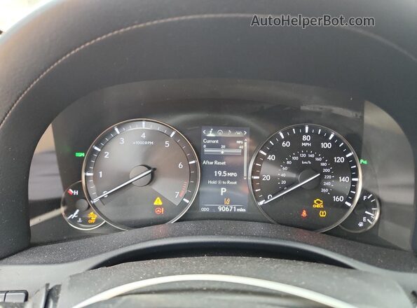JTHBZ1BL6KA017036 2019 LEXUS GS Черный Вид щитка приборов