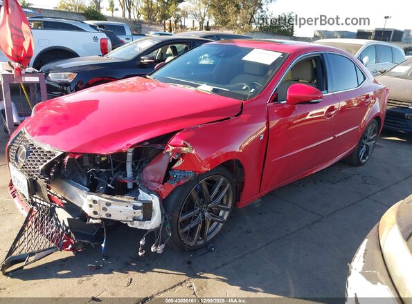 JTHBZ1D27K5034280 2019 LEXUS IS 350 Red წინა მარცხენა ხედი სამი მეოთხედიდან