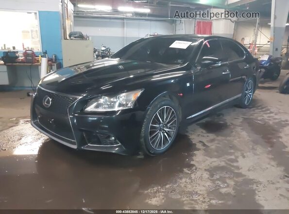 JTHCL5EF4G5027096 2016 LEXUS LS 460 Black წინა მარცხენა ხედი სამი მეოთხედიდან