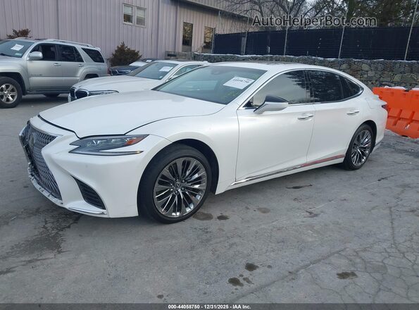 JTHD51FF8L5011967 2020 LEXUS LS 500 White Առջևի ձախ երեք քառորդ տեսարան