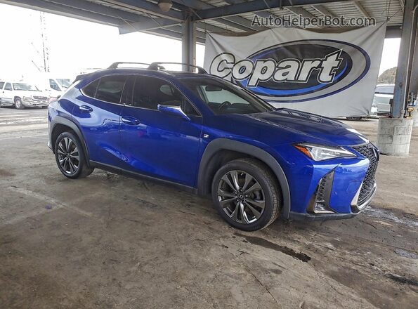 JTHE9JBH8M2037567 2021 LEXUS UX Blue Delantero derecho
