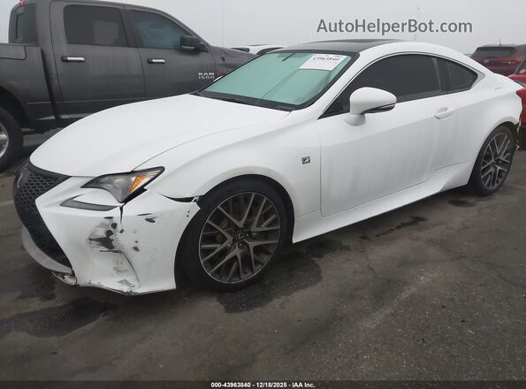 JTHHA5BC1G5002856 2016 LEXUS RC 200T White წინა მარცხენა ხედი სამი მეოთხედიდან