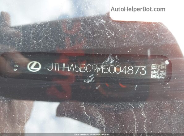 JTHHA5BC9H5004873 2017 LEXUS RC 200T Gray Widok komory silnika