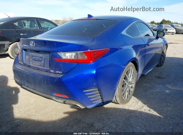 JTHHE5BC3G5013698 2016 LEXUS RC 350 Blue Rear right