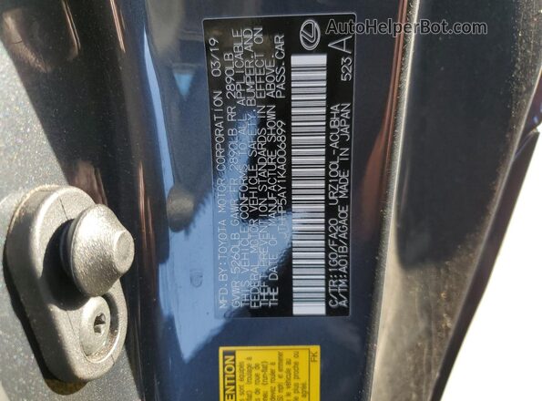 JTHHP5AY1KA006899 2019 LEXUS LC Cream Вид підкапотного простору