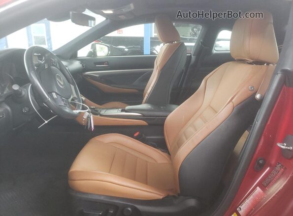 JTHHZ5BC9K5019521 2019 LEXUS RC Red Widok wnętrza z przodu