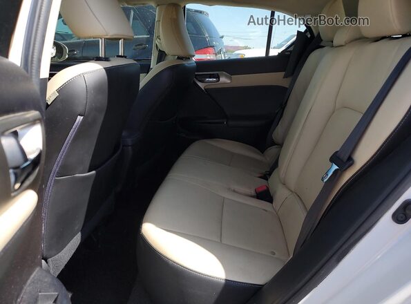 JTHKD5BH9G2252159 2016 LEXUS CT White Rear seats view