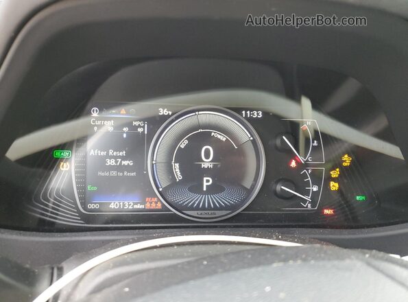 JTHP9JBH5L2032091 2020 LEXUS UX Gray Widok zestawu wskaźników