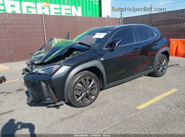 JTHR9JBH0L2029799 2020 LEXUS UX 250H Black Առջևի ձախ երեք քառորդ տեսարան