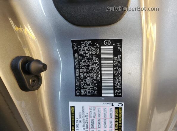 JTHSE5BC0G5006892 2016 LEXUS RC Gray Widok komory silnika