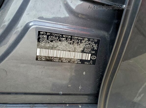 JTHSZ1B29N5051430 2022 LEXUS IS Gray Widok komory silnika