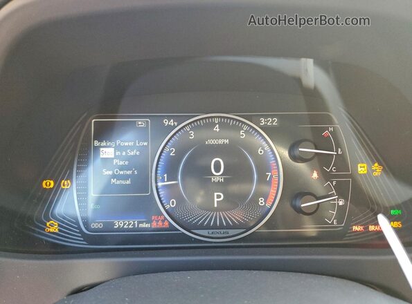 JTHX3JBH4N2054930 2022 LEXUS UX Silver Instrument cluster view