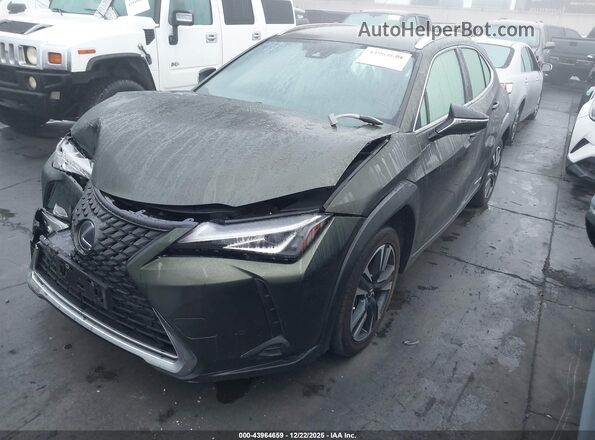 JTHX9JBH1N2059680 2022 LEXUS UX 250H Green Առջևի ձախ երեք քառորդ տեսարան