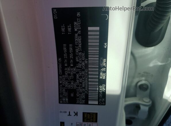 JTJAAAAB8RA024140 2024 LEXUS RZ Белый Панорамный вид салона 360°