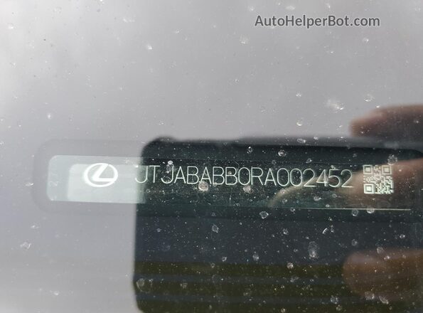 JTJABABB0RA002452 2024 LEXUS RZ White Vista de la etiqueta del VIN