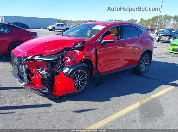 JTJGGCEZ2N2005387 2022 LEXUS NX 350 Red წინა მარცხენა ხედი სამი მეოთხედიდან