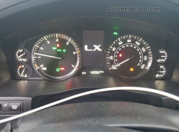 JTJHY7AX2K4288967 2019 LEXUS LX Silver Instrument cluster view